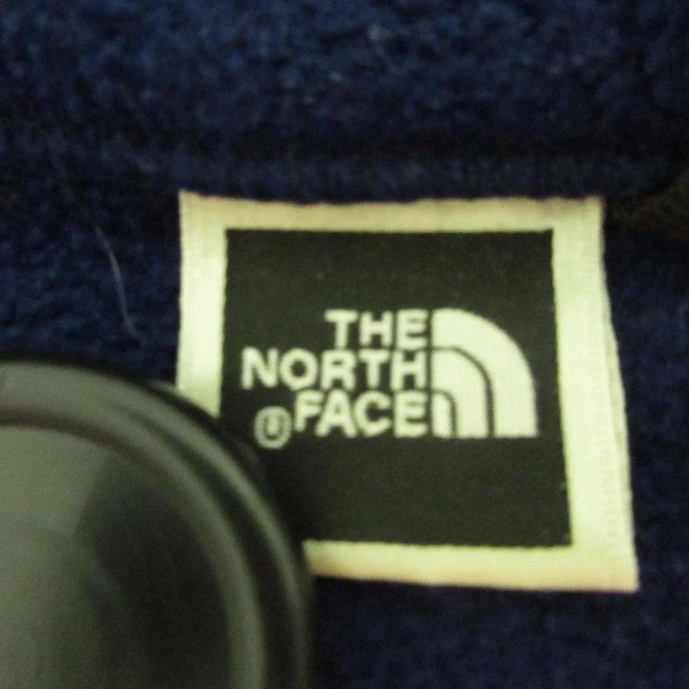 The North Face Jacket Mens Large Blue Fleece Full Zip Pockets Outdoor Logo